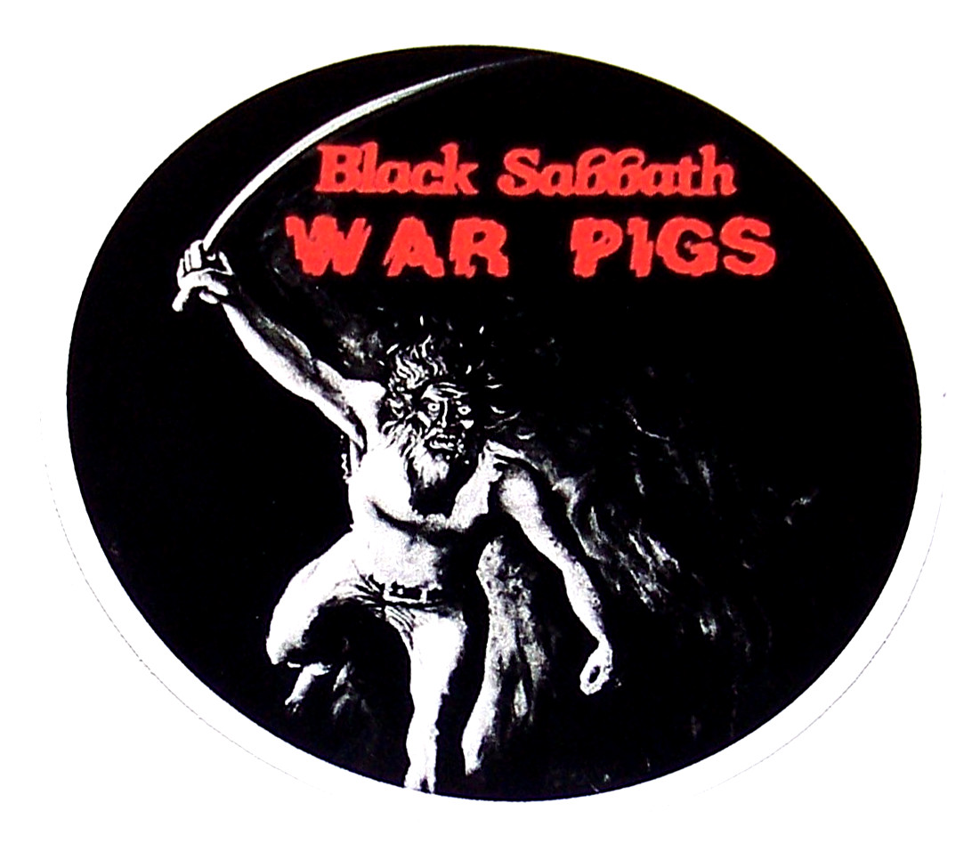 Black Sabbath – LARGE Die Cut Sticker Decal Official Heavy Metal Ozzy "WAR PIGS"