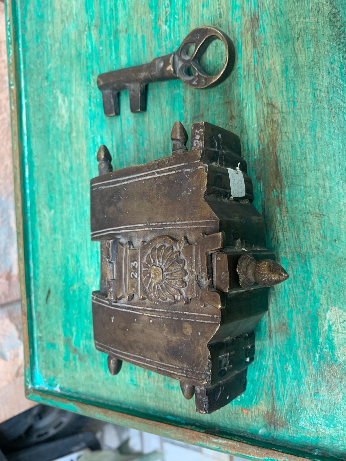 Brass Old Lock/Beautiful Hand Carved Door Lock/Safety Doors And Locks Brass Hard