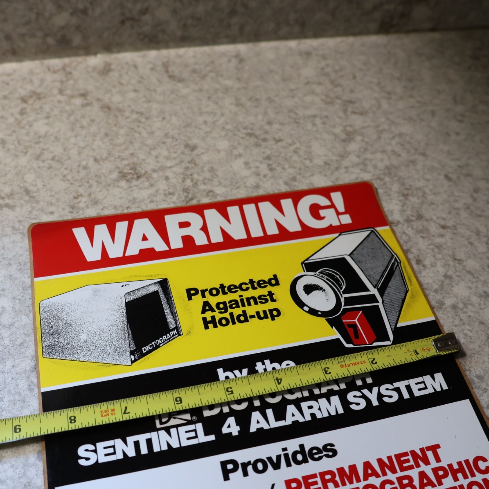WARNING Protected by Alarm System Sticker -Safety decal sign caution 8 Inch