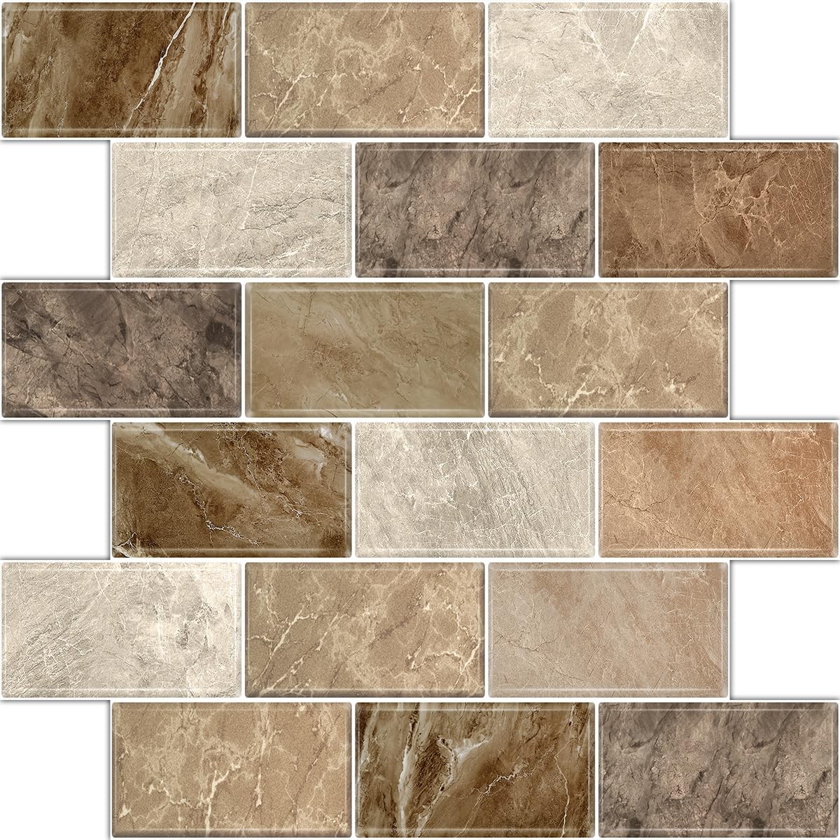 10 Sheets Peel and Stick Backsplash for Kitchen 12"X12" Renter Friendly Backs…