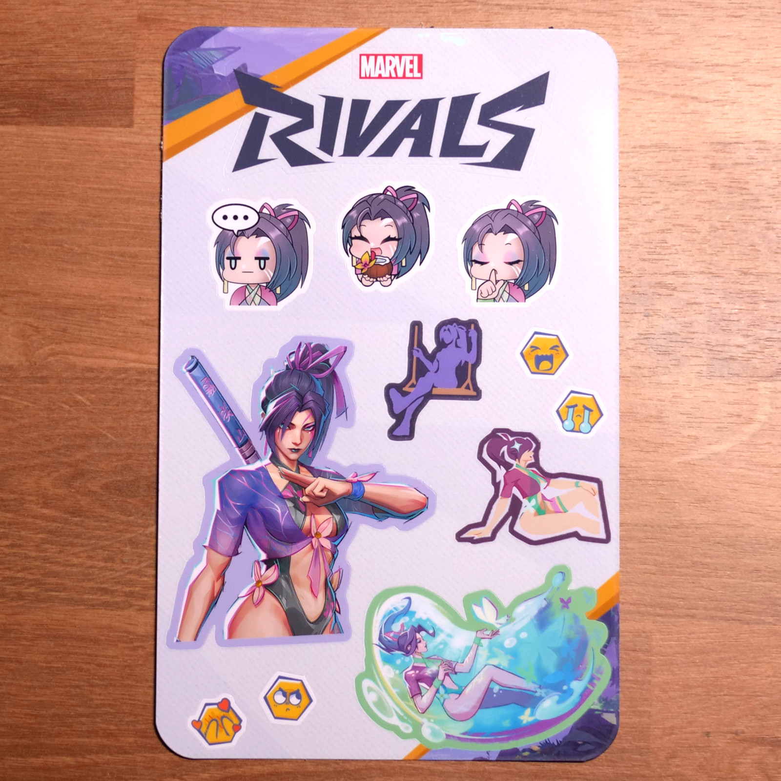 Marvel Rivals Summer Skins Sticker Sheets (Psylocke, Luna Snow, Thor, and Loki)