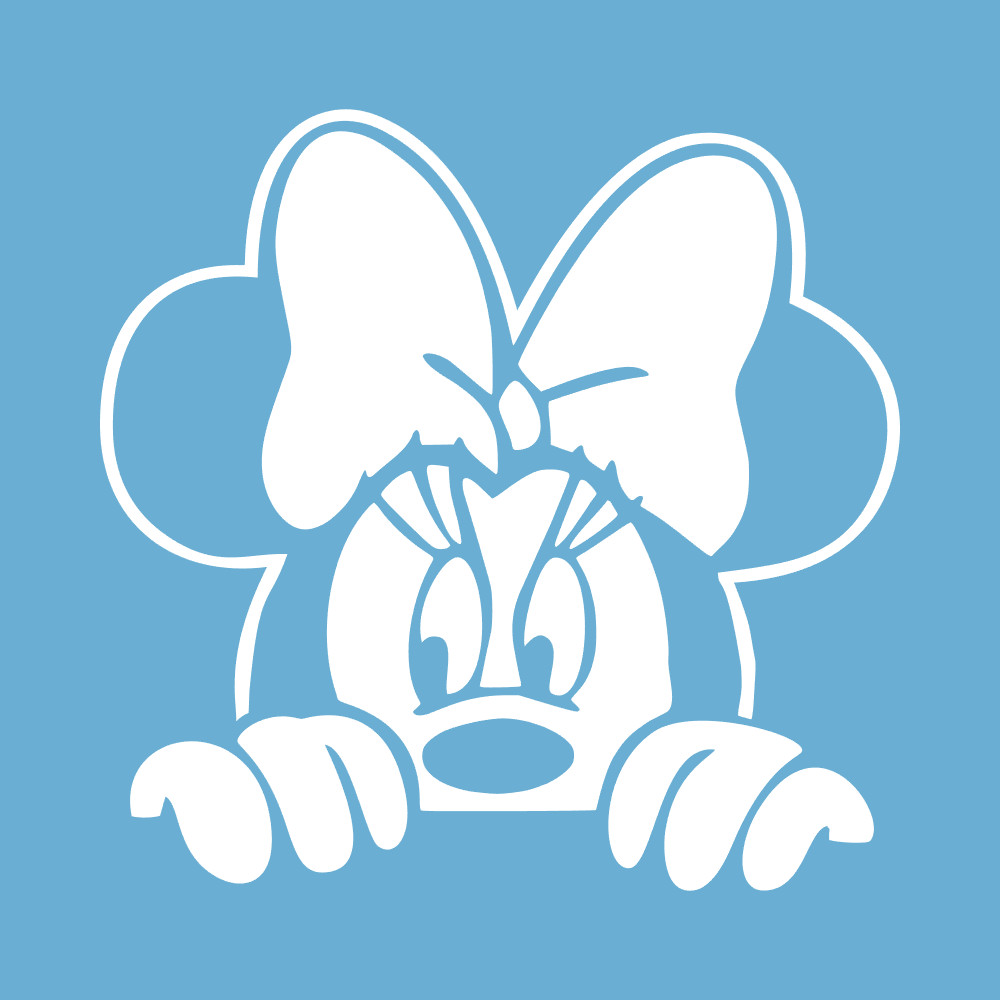 Mickey Mouse Minnie Mouse Peeking Car Window Sticker Decal 4" CHOOSE COLOR