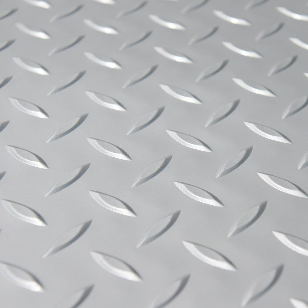 Lightweight, Slip-Resistant Diamond Plate PVC Flooring – 25ft Adjustable Length