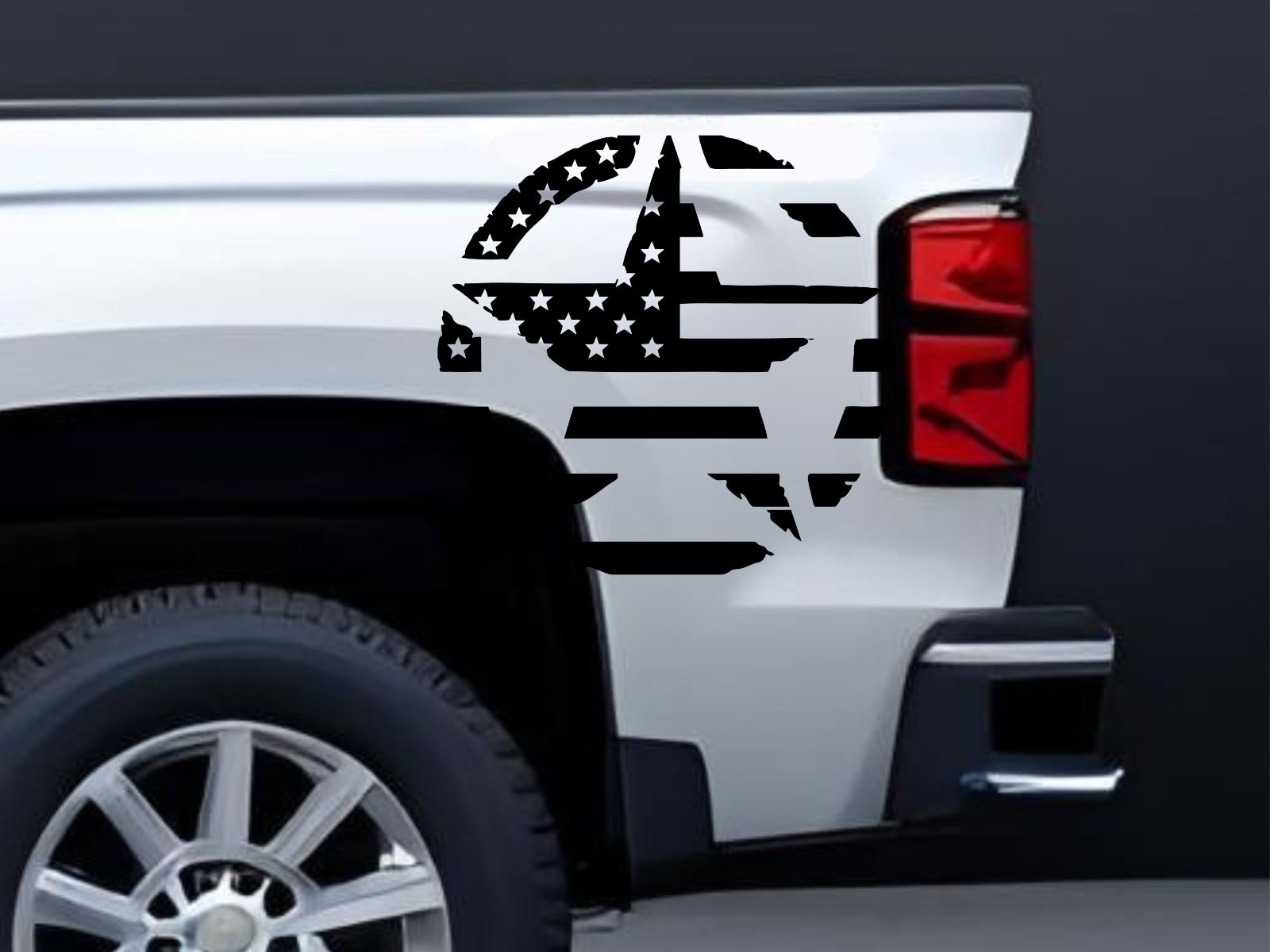 Vinyl Decal Army Star with US American Flag sticker car window bumper truck hood