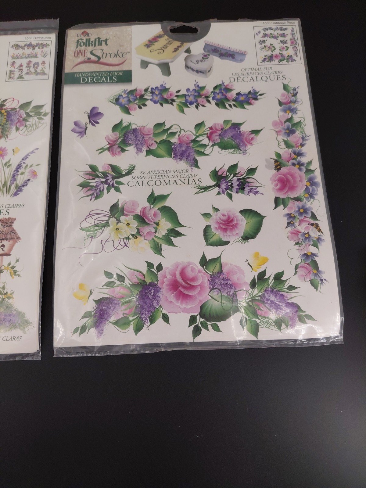 Plaid Folk Art Handpainted Look Scrapbook Daisies Rose Panaies 2001 Vintage NEW