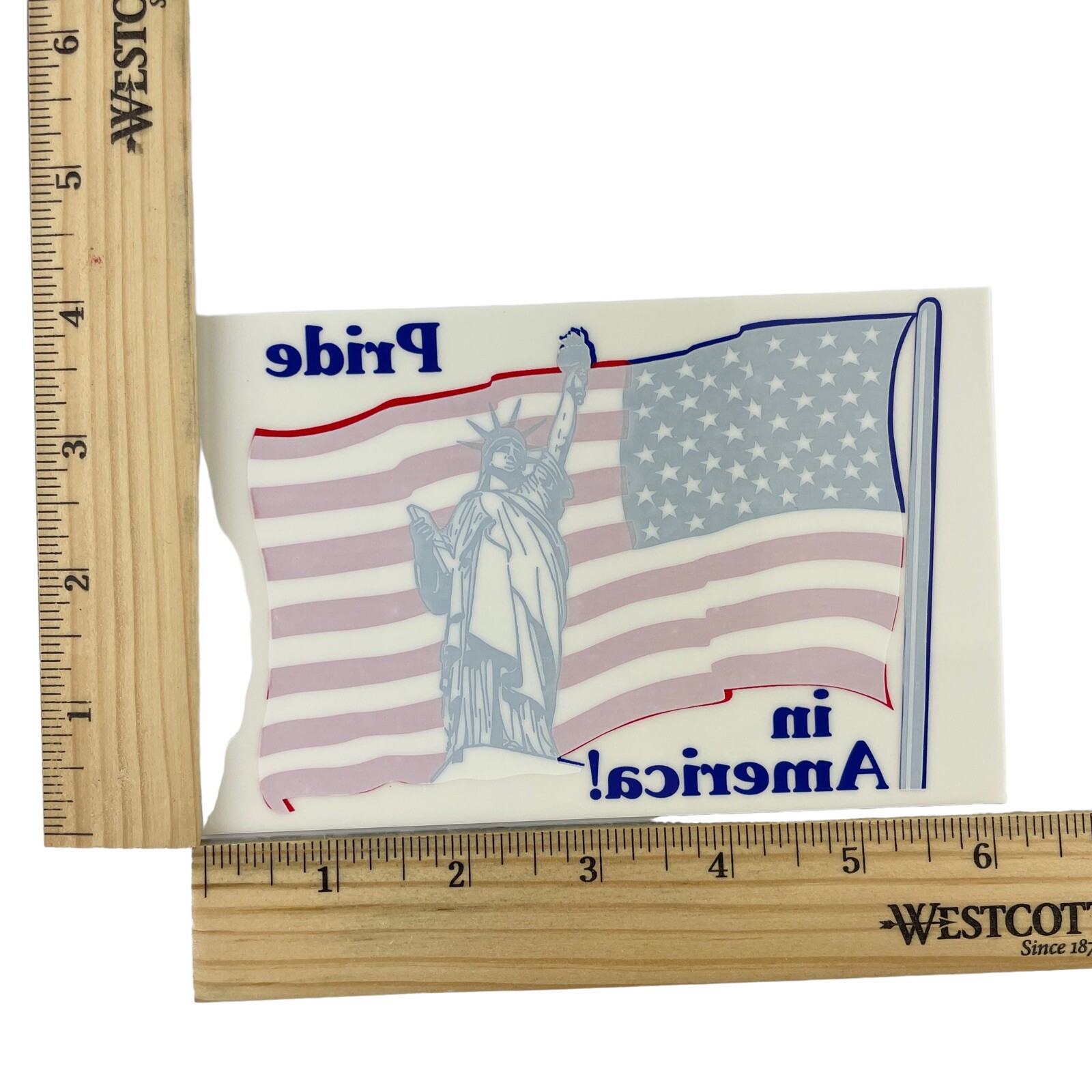 American Flag Sticker Vinyl Cling Liberty 4th of July Patriotic Kwik-Stick
