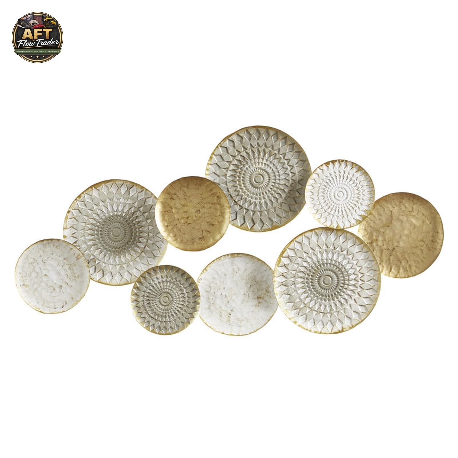 Dakota Fields Multi-colored Geometric Metal Discs Wall Décor