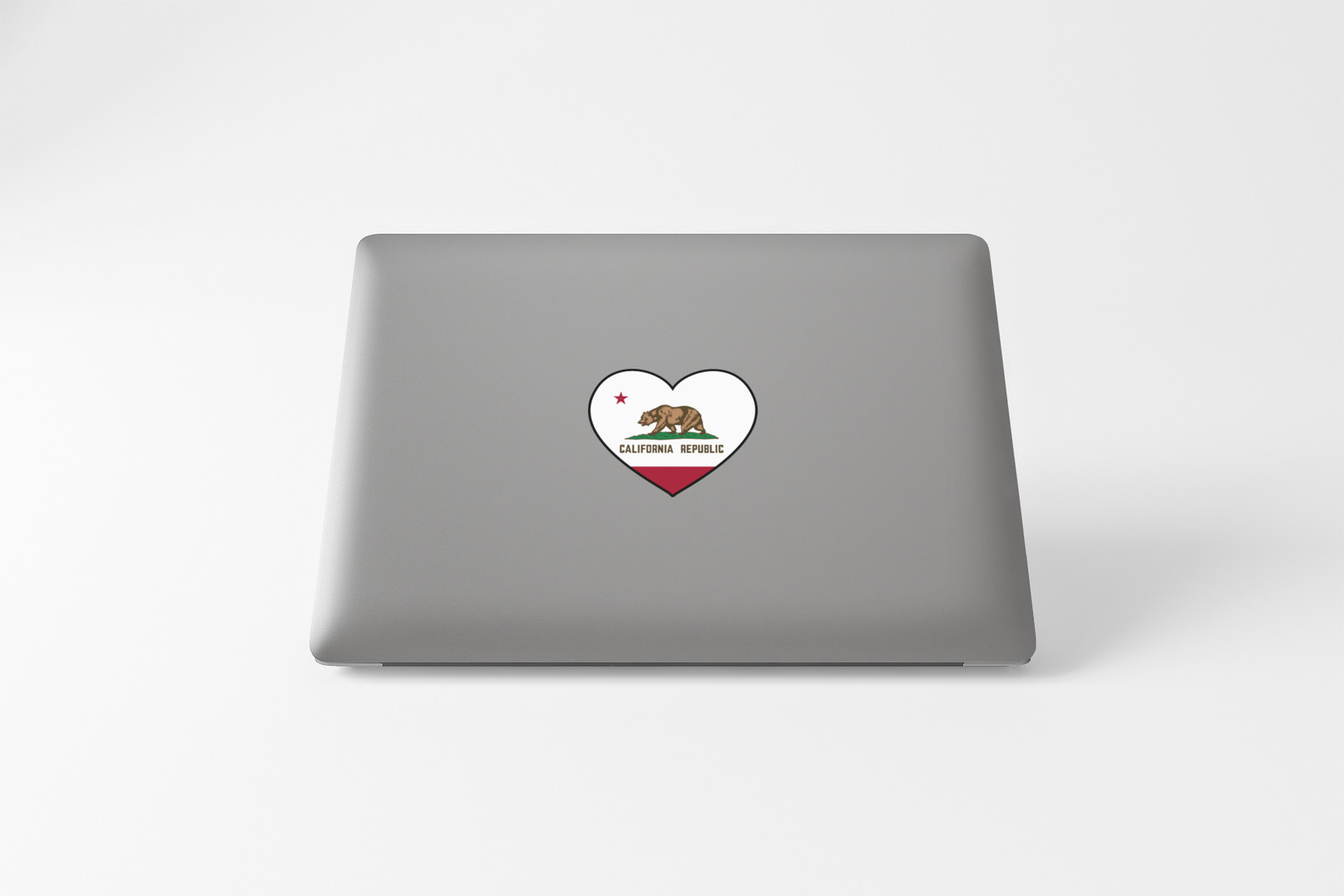 State of California Flag Heart Sticker Decal USA California State