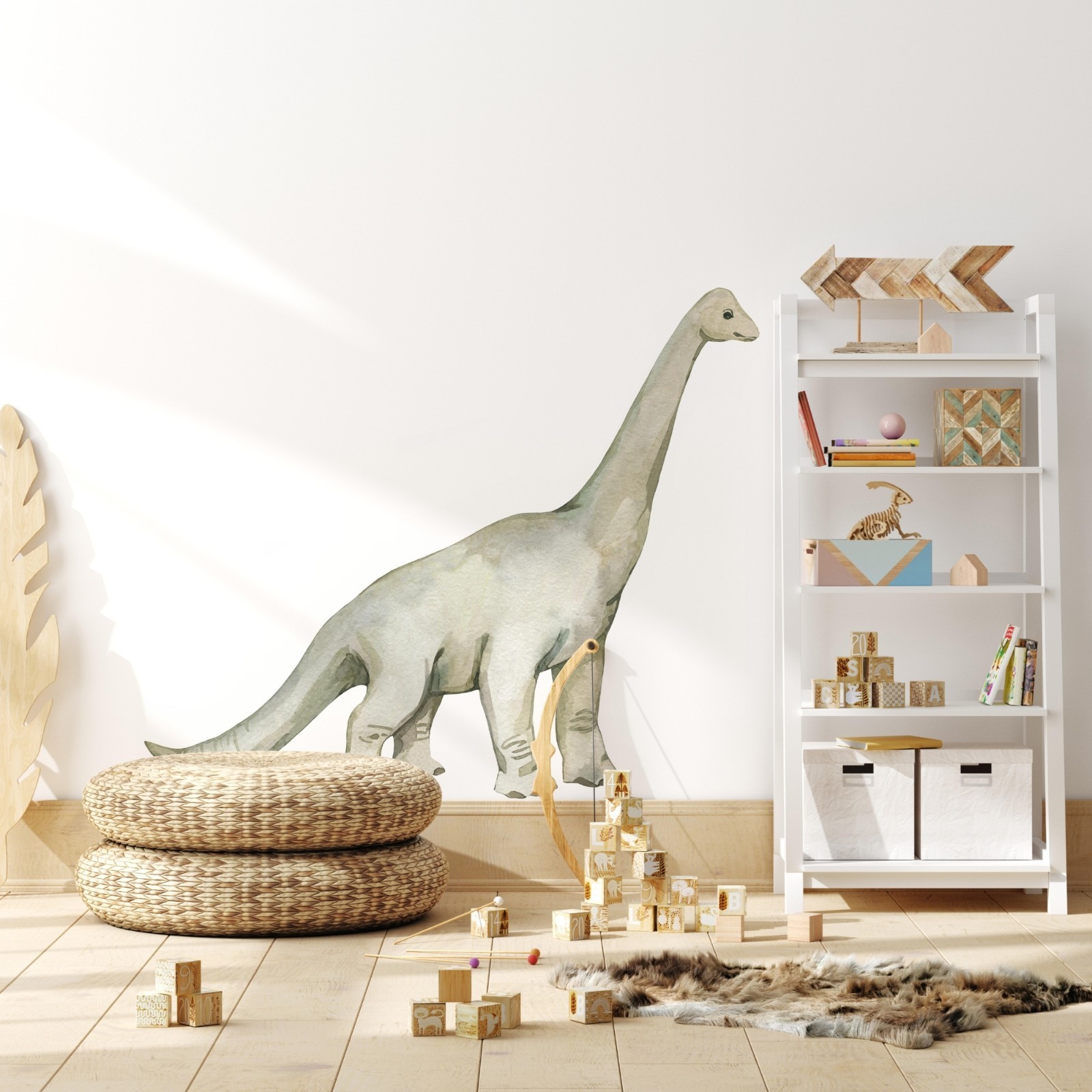 Brachiosaurus Wall Decal Dinosaur Dino Removable Wall Art for Kids Boys Room