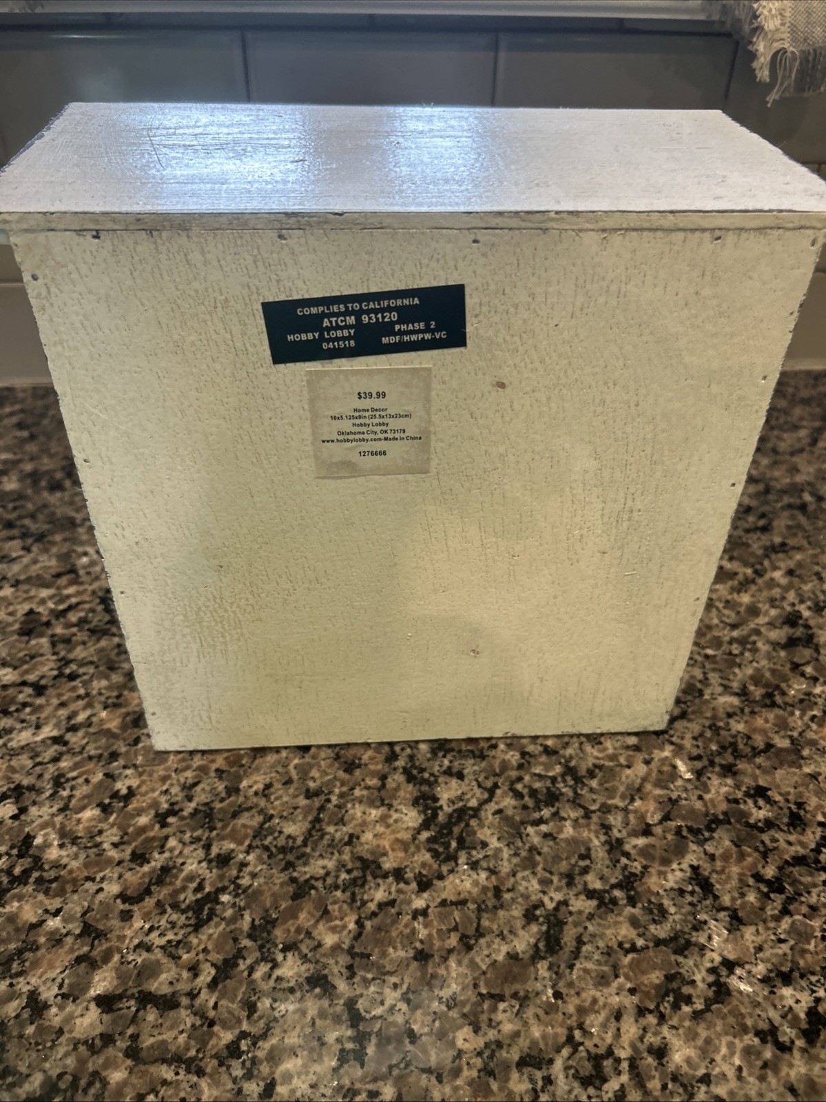 Home Decor ATCM 93120 Wood Box With 2 Drawers 9x9x5