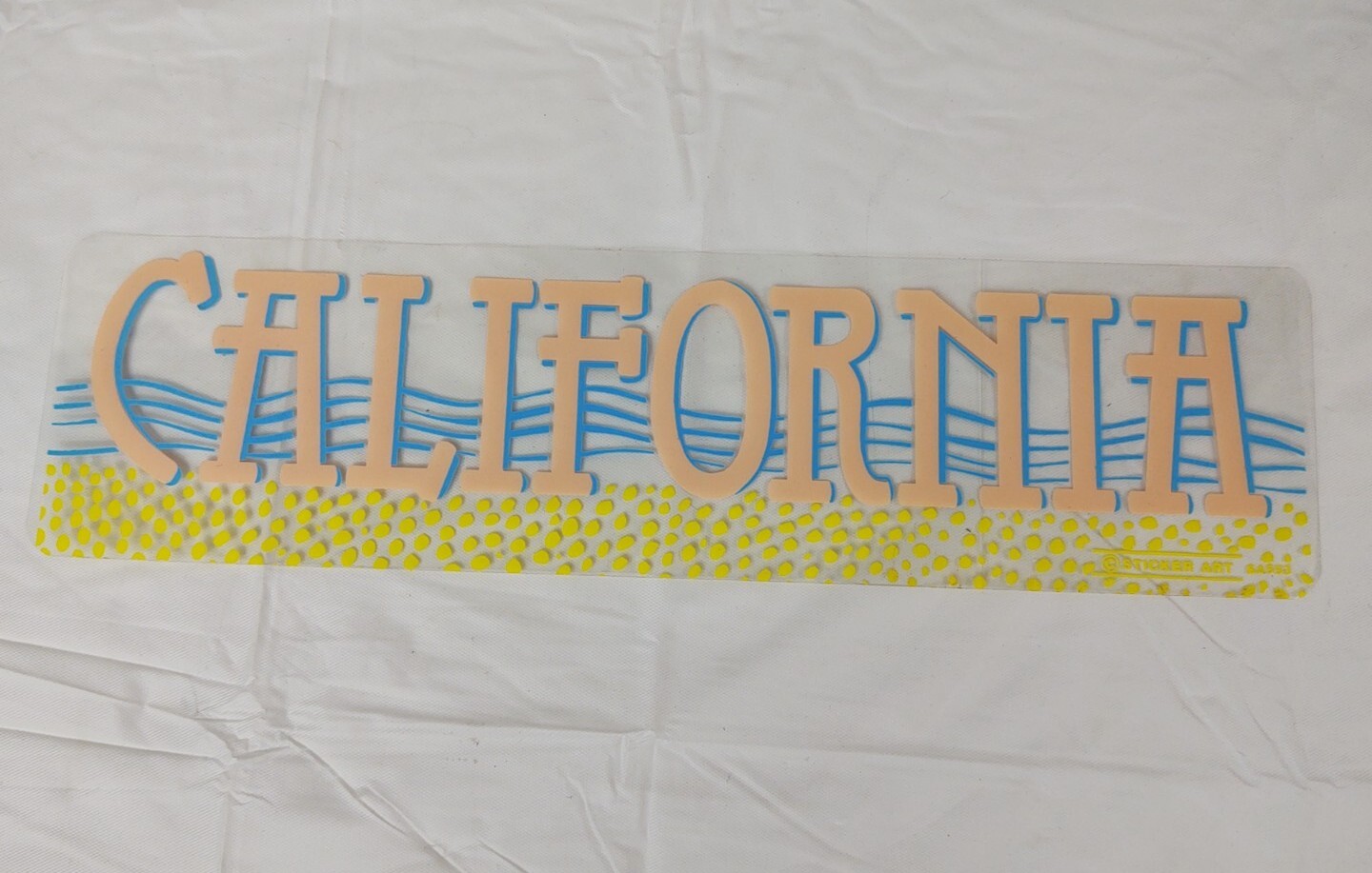 California Bumper Sticker Beach Waves Clear Multicolor Travel Souvenir Art