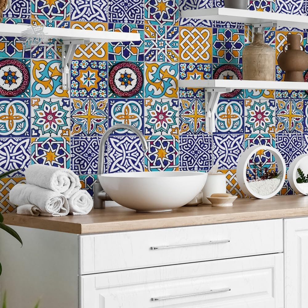 Stickers PVC tiles kitchen bathroom tiles wall stickers 24pcs 10x10cm