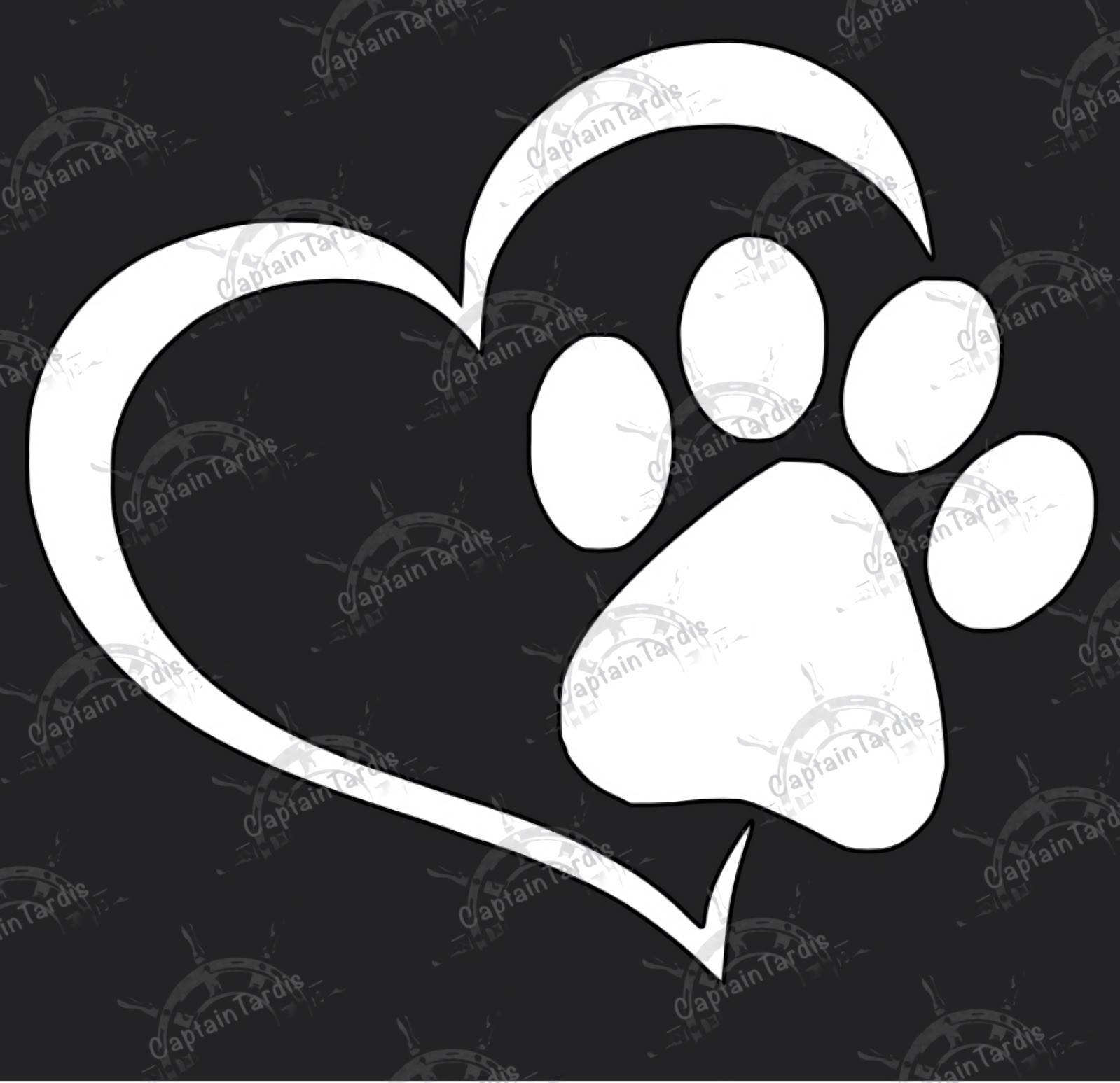 Heart And Paw – Vinyl Decal Made to order