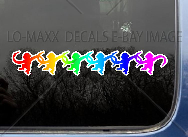 Colorful Barrel Of Monkeys Chain Novelty New Design Printed Vinyl Sticker