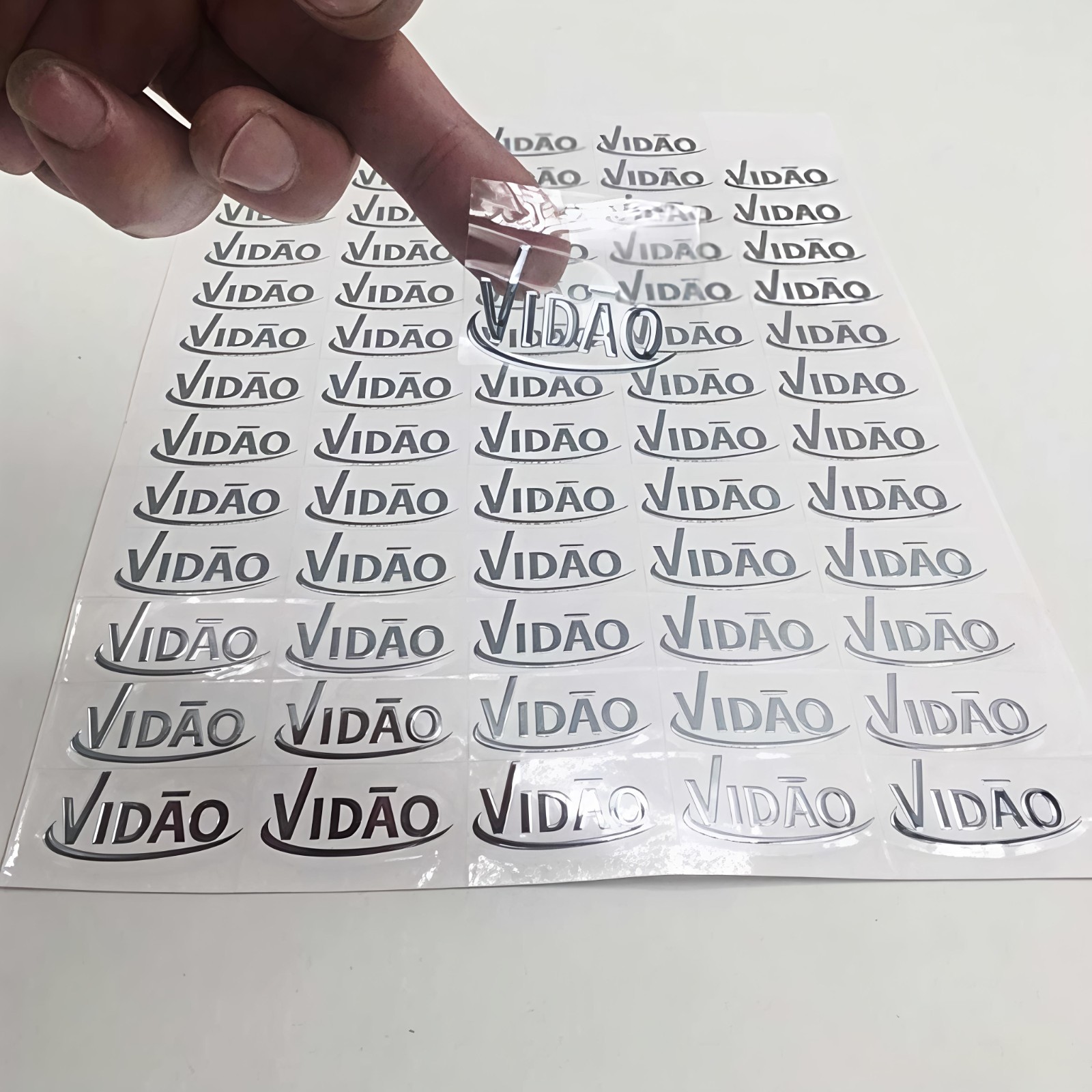 Custom Nickel Metal Transfer Sticker 3D Business Logo Branding Label Waterproof