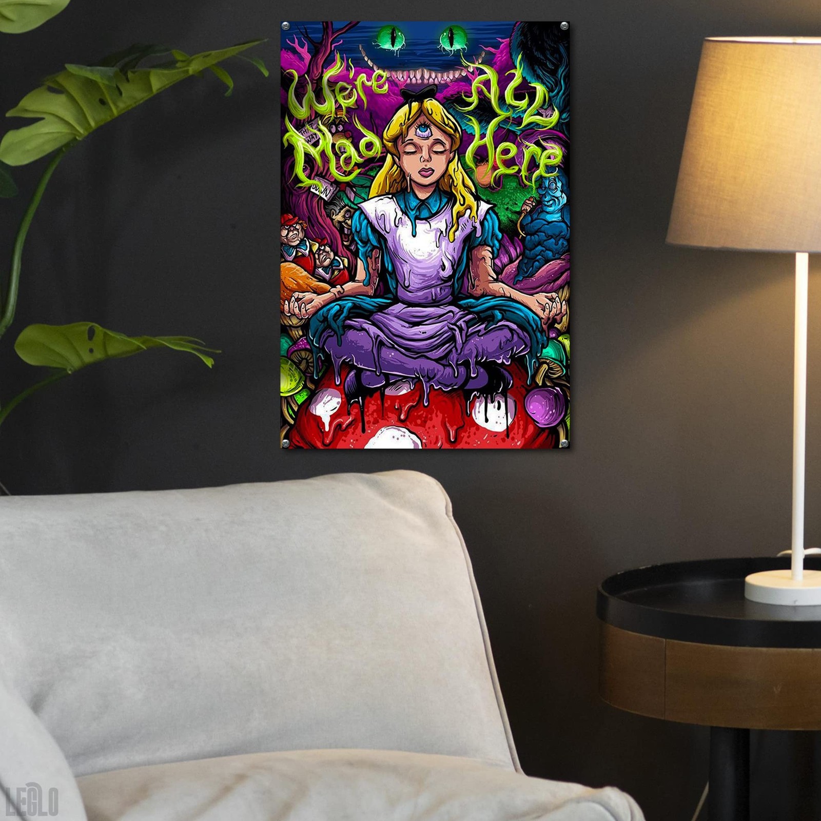 Halloween Psychedelic Tapestry for Bedroom Wall Decor – Spooky Canvas Wall