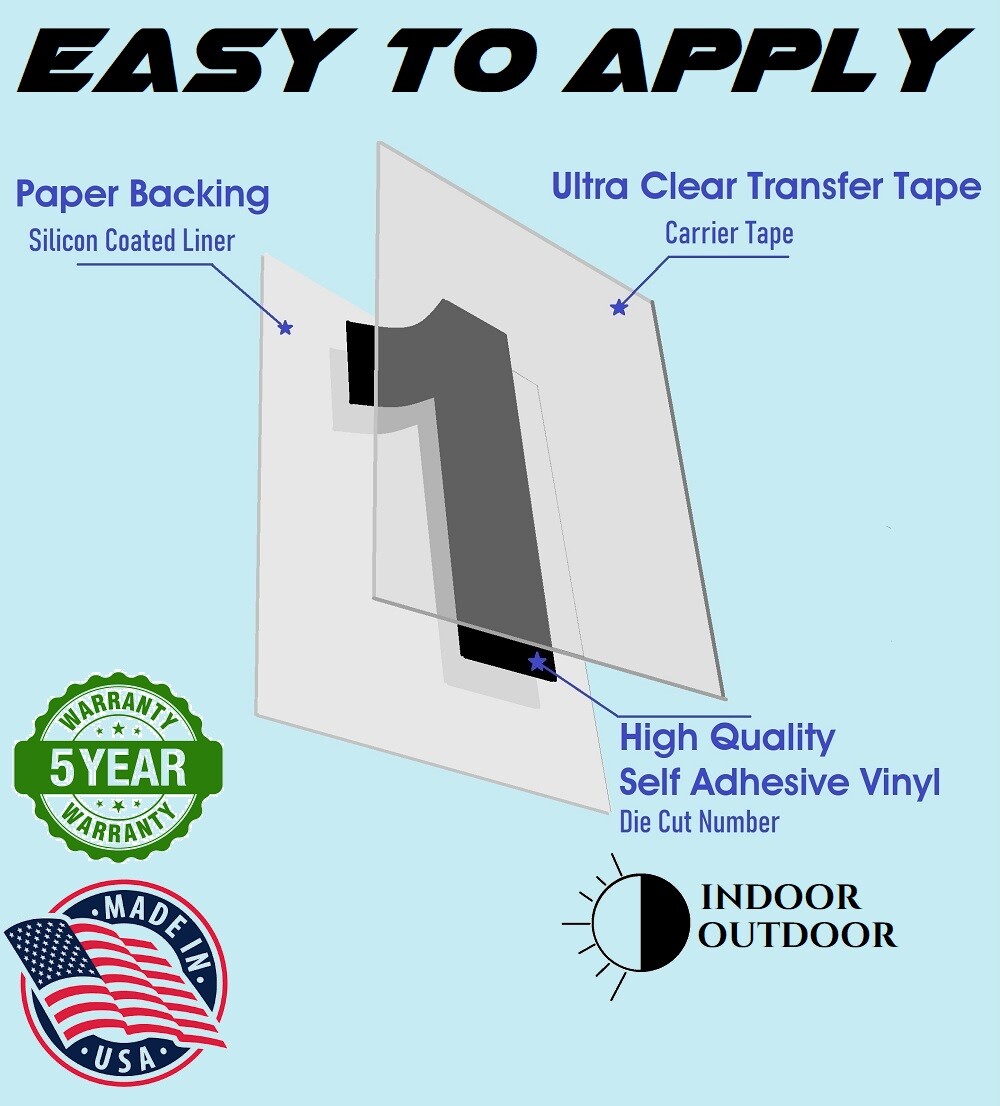 20 Mailbox,Car, Doors, Toolbox,Lockers,Window, Decal Sticker Numbers – CALIBRI