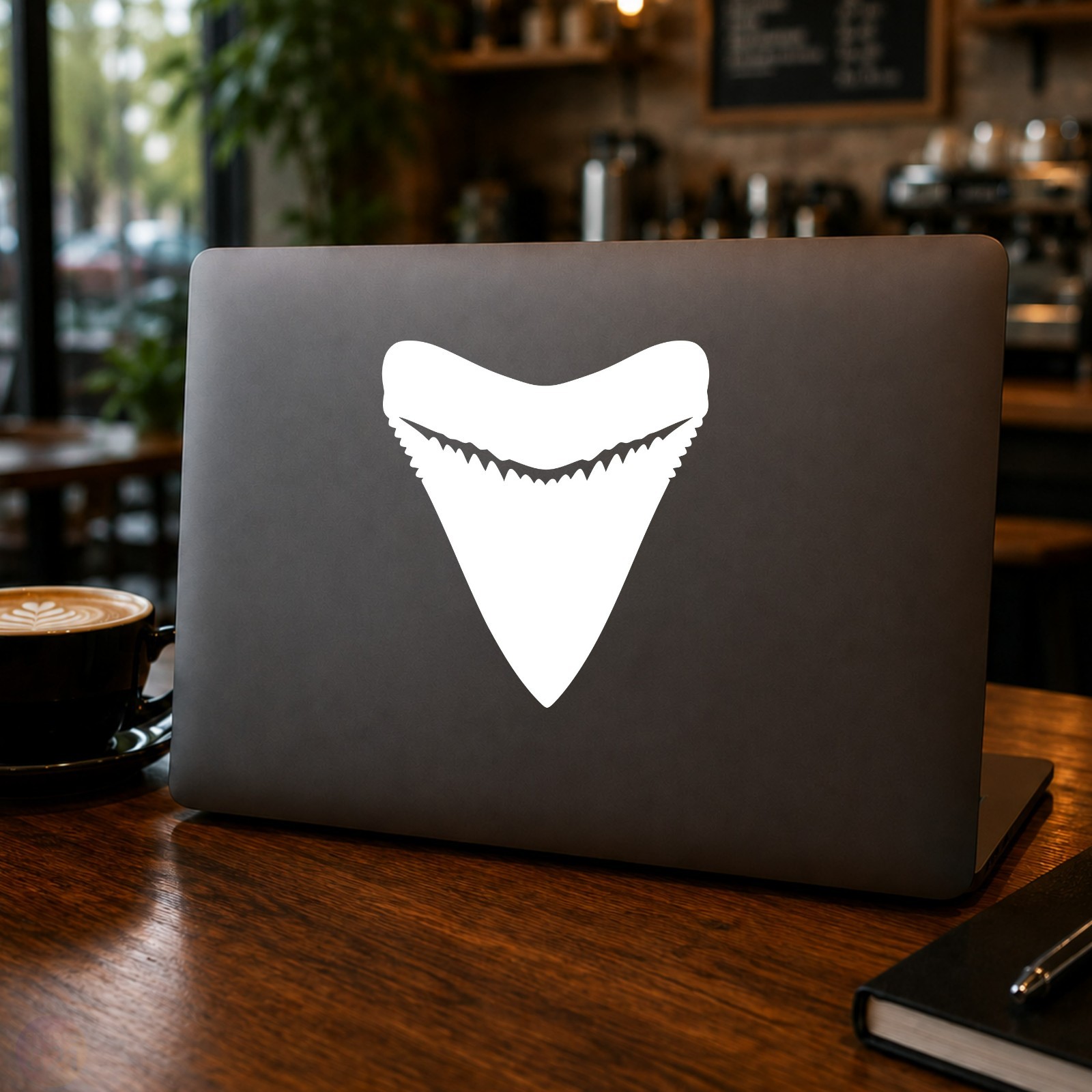 Shark Tooth Megalodon Teeth fossil Decal sticker Waterproof indoor outdoor