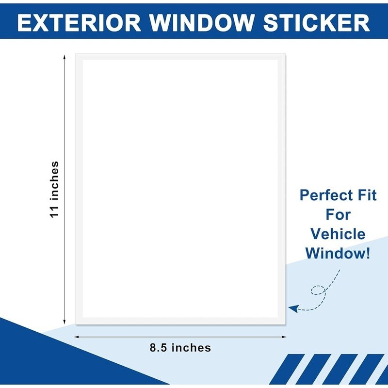 Exterior Window Stickers Car Dealerships Weatherproof Paper Durable Signage New