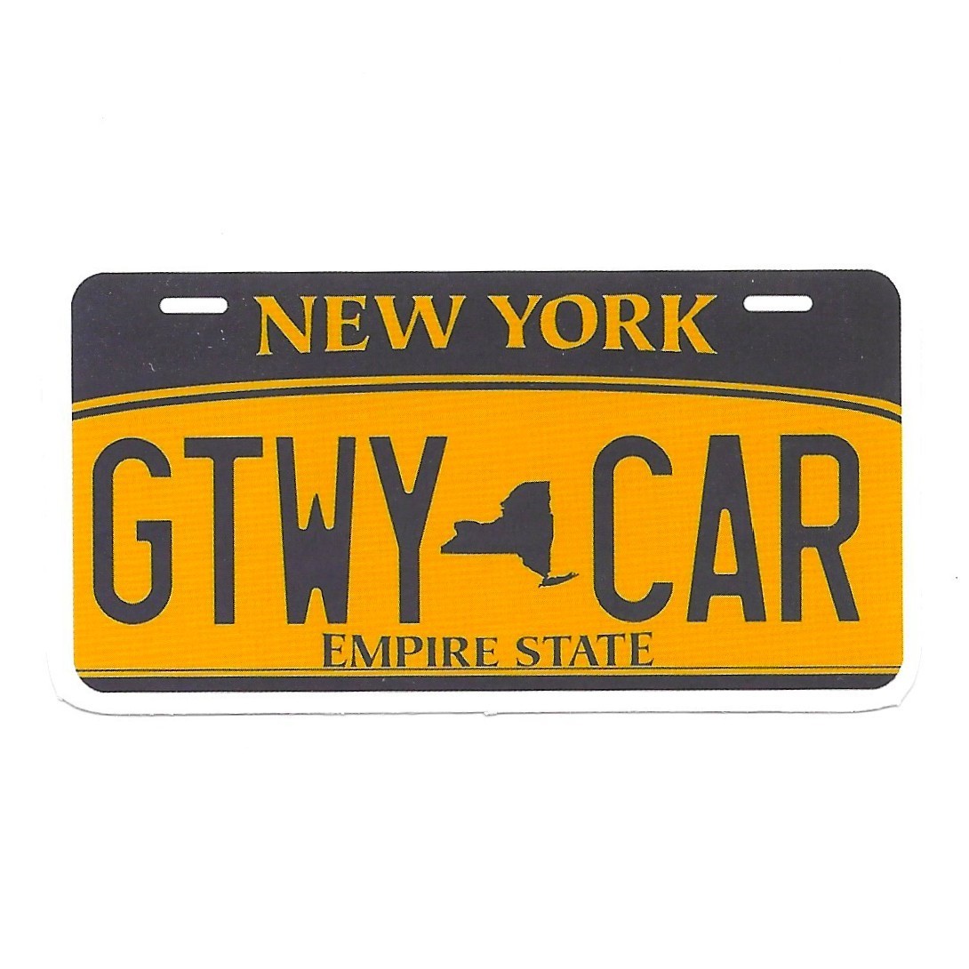 New York License Plate Sticker Die Cut Vinyl Decal Empire State Travel Tag