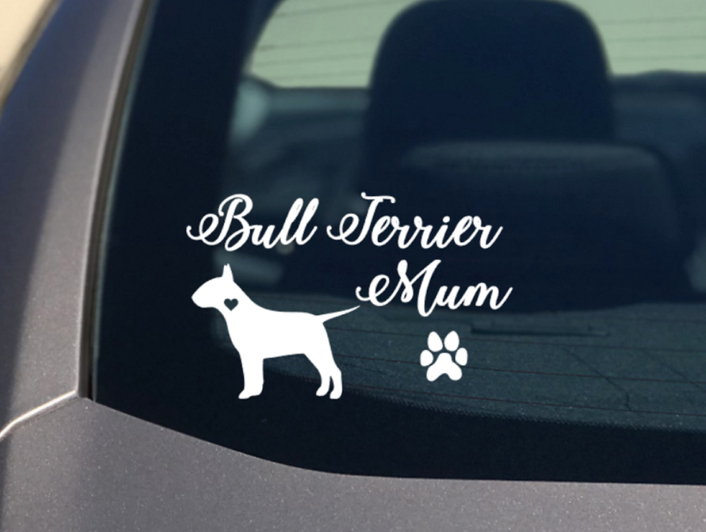 Bull Terrier Mum Dog Sticker Car Decal Vinyl Bully dog Mom or Dad High quality