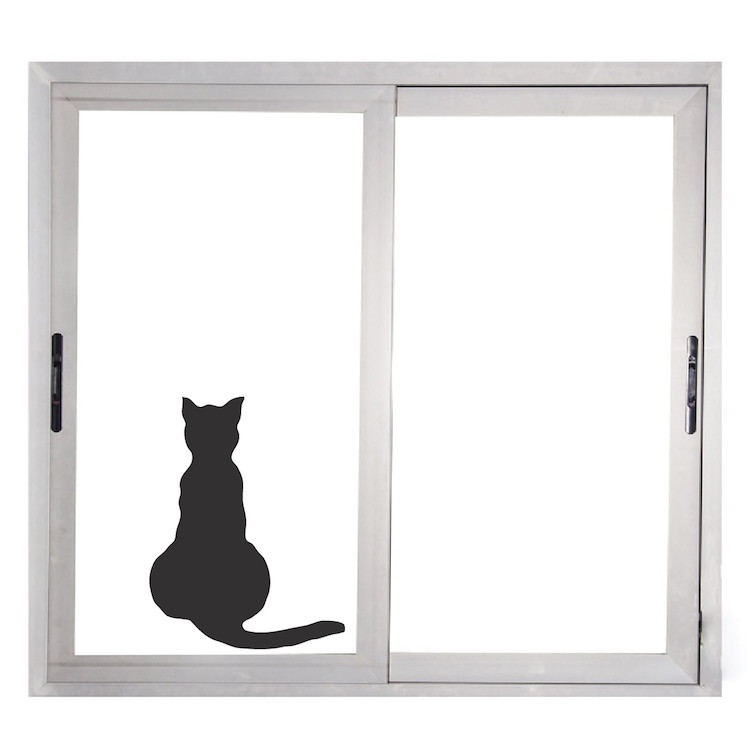 Cat Looking Out Wall Decal Wallpaper Kitten Sitting Window Removable Design, b28