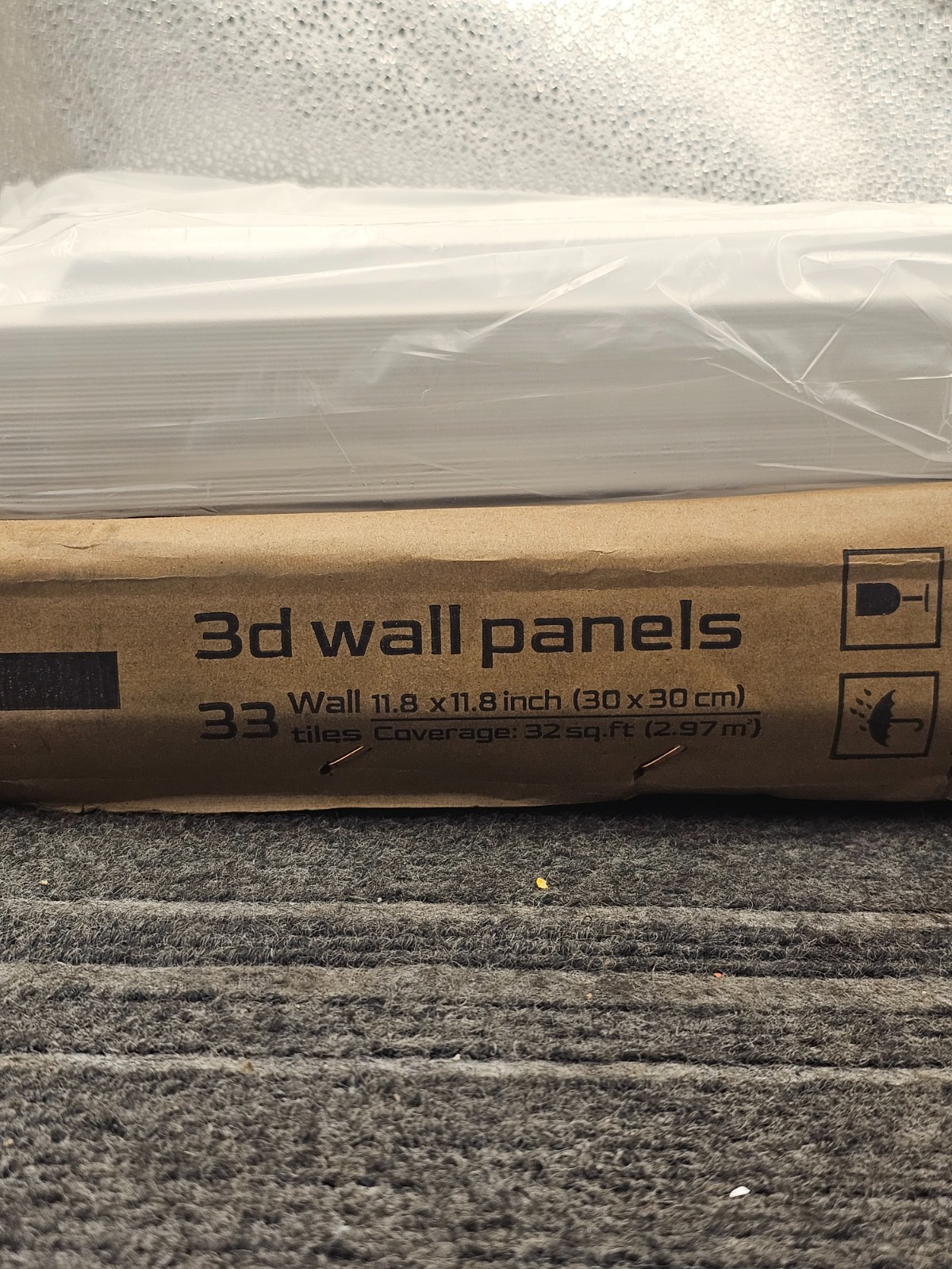 (QTY 33) 3D Wall Panels White PVC Geometric Interior Accent 11.8×11.8 In