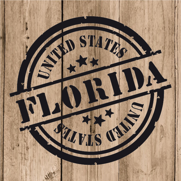 Florida Sticker Vinyl 10 cm / 4" Decal Stamp Florida United States US USA Moto