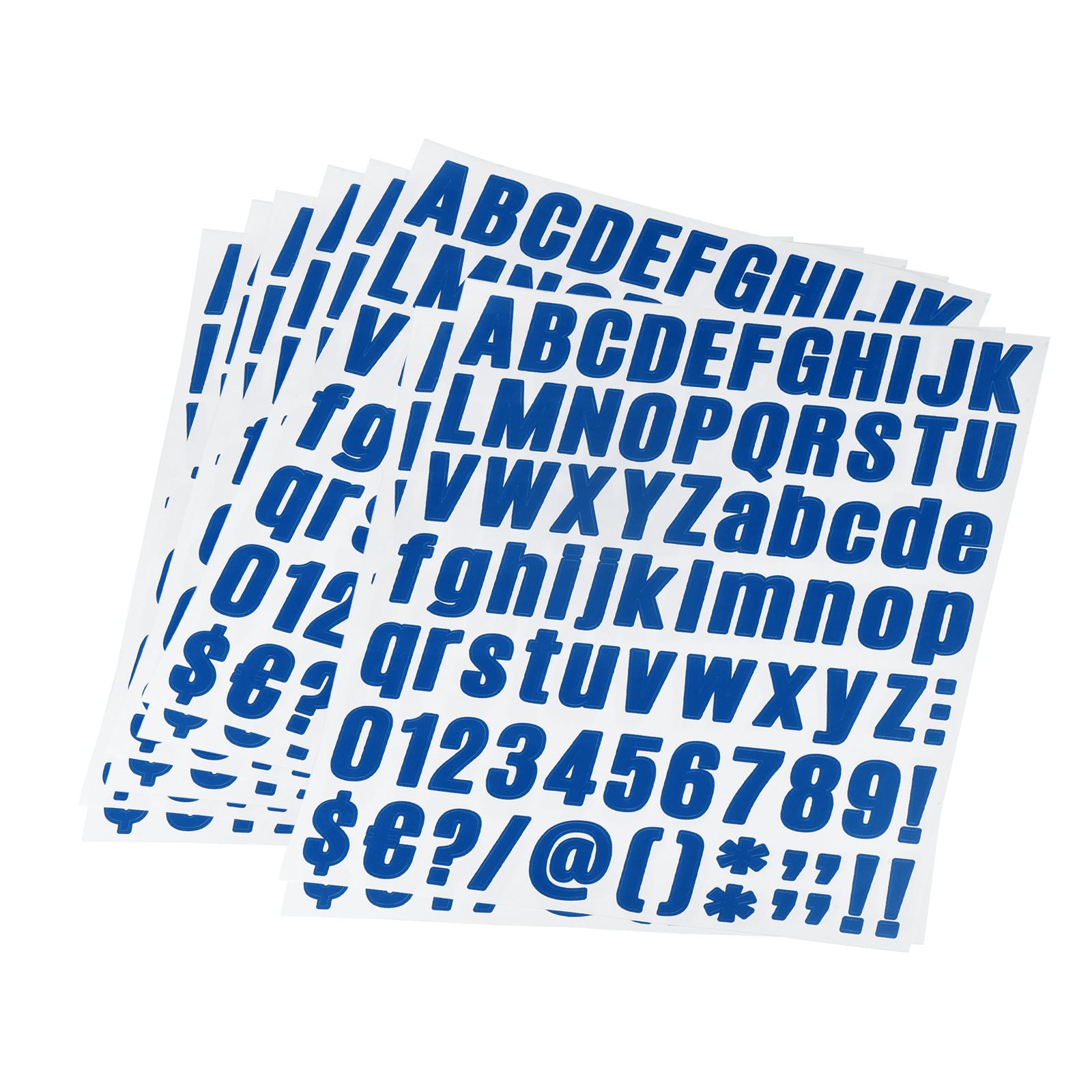 1" Vinyl Letter Number Sticker Self Adhesive Waterproof DIY Dark Blue , 8Pcs