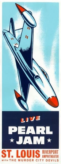 Pearl Jam Die-Cut Vinyl Sticker 2"x6" St Louis MO 7/2/98 Poster 1998