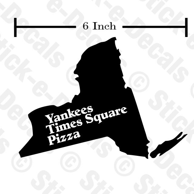NEW YORK STATE PRIDE Customizable Decal Personalize Phrases Food Teams Yankees