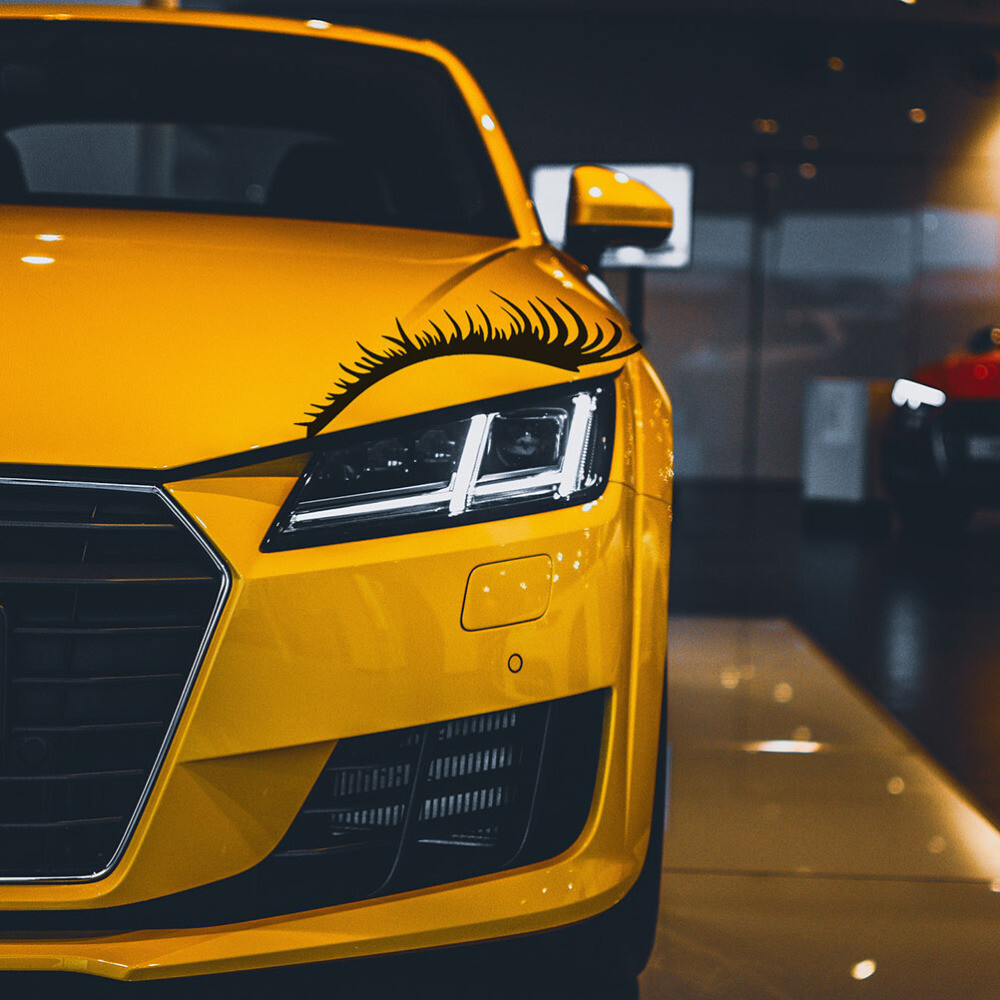 Car Eyelashes for Headlights Universal Bumper Stickers Cars Decor