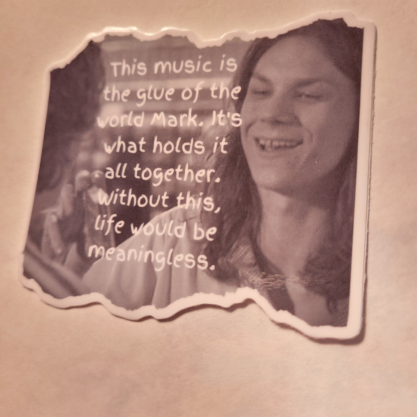 Empire Records Quote Sticker Movie Quotes Mark Eddie Cult Music is the glue