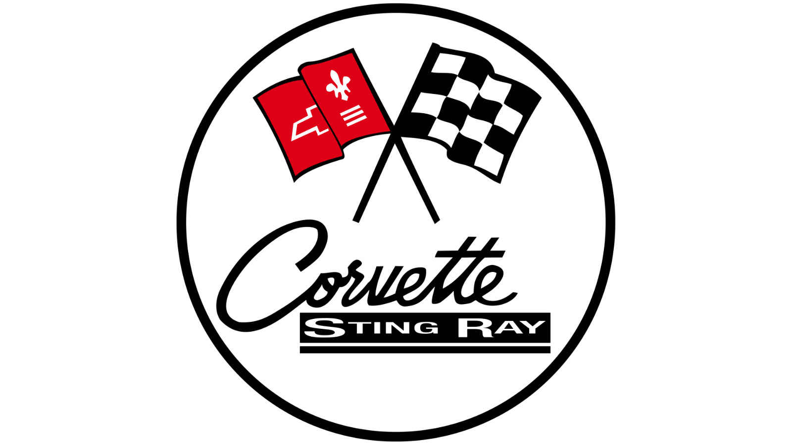 Corvette logo sticker weatherproof bumper vinyl decal