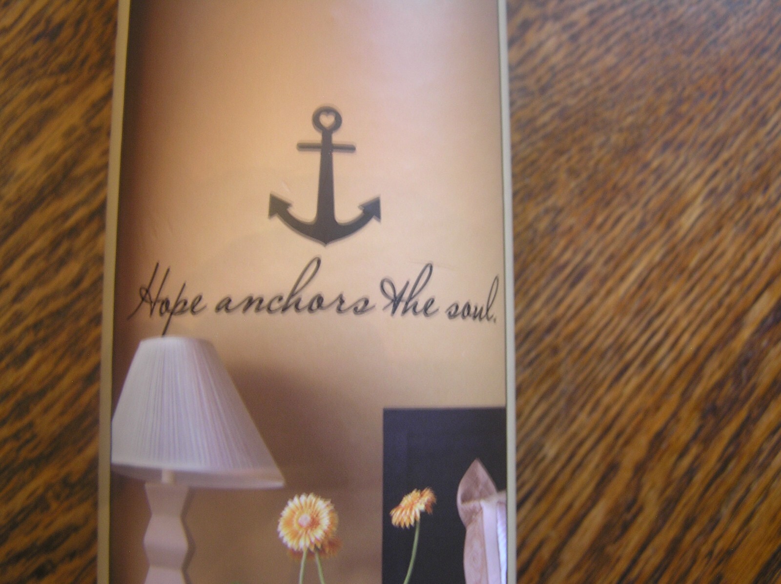 Urban House Design Vinyl Black Wall Art HOPE ANCHORS THE SOUL 28" x14.4"~~NIP!!