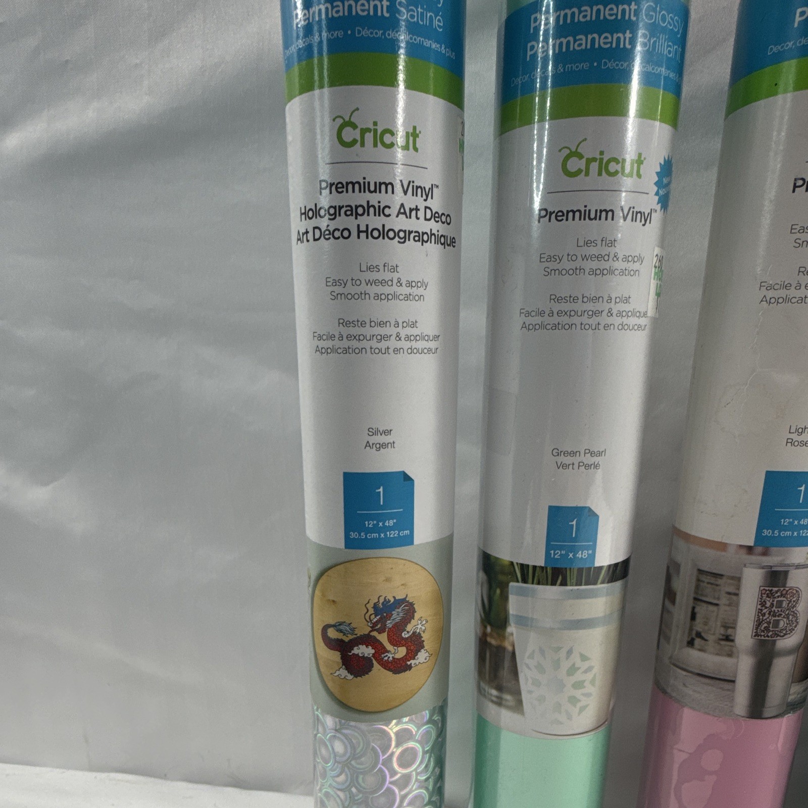 Cricut Premium Vinyl Roll Lot – Assorted Premium Vinyl Rolls, Multiple Rolls