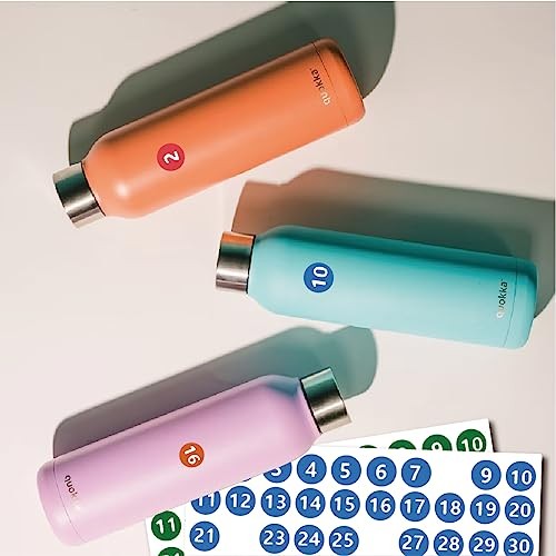 12 Sheets 600 Piece Vinyl Number Stickers – 1 to 50 Consecutive Multi-color
