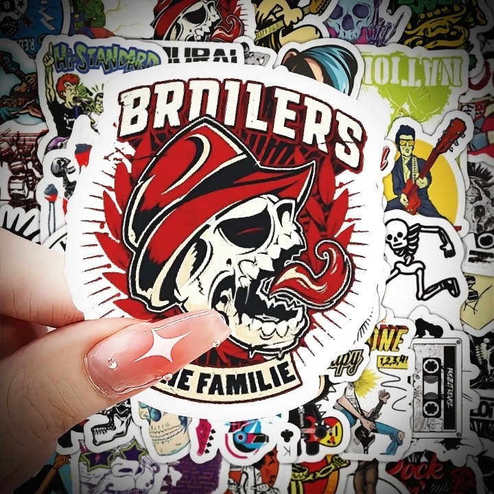 300pcs Rock Band Logo Stickers Decal Lot Punk Vinyl Music Heavy Metal Laptop USA