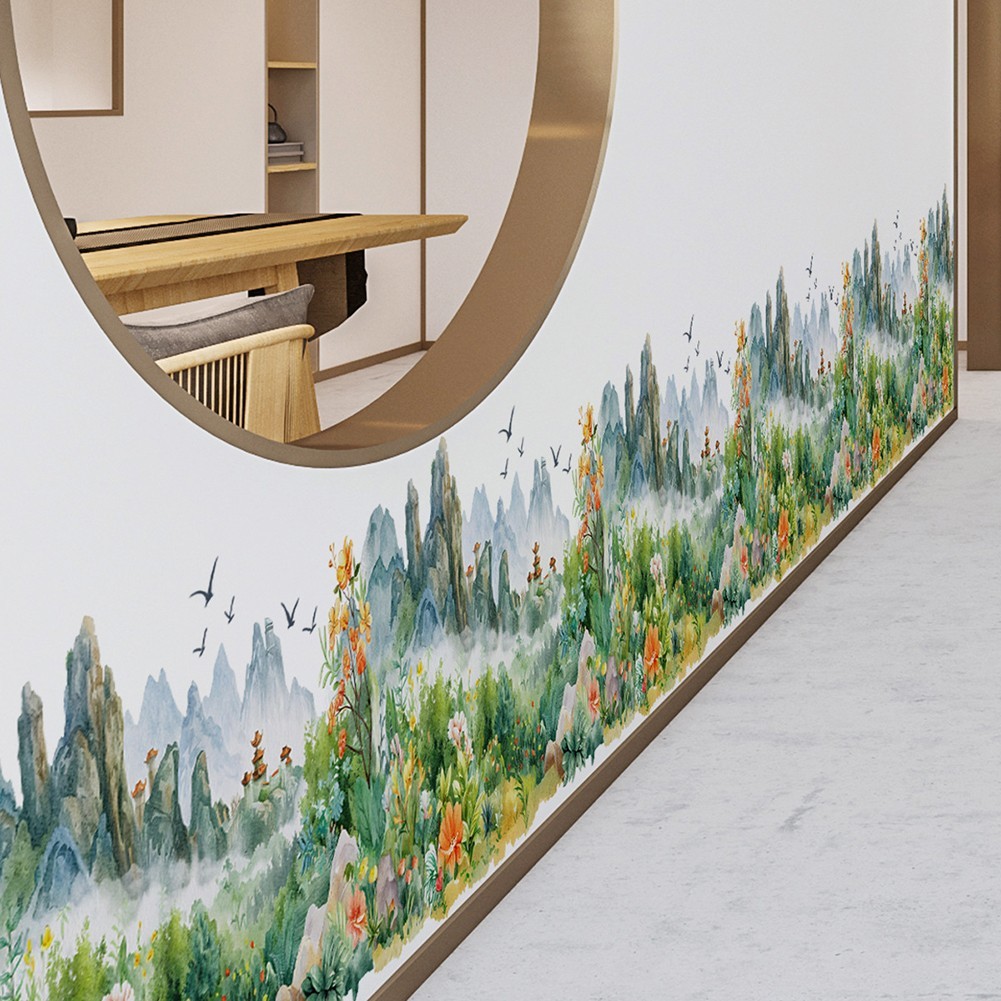 Flowers Stickers Supermarket Entrance PVC PVC Transparent Film Ful Sheets
