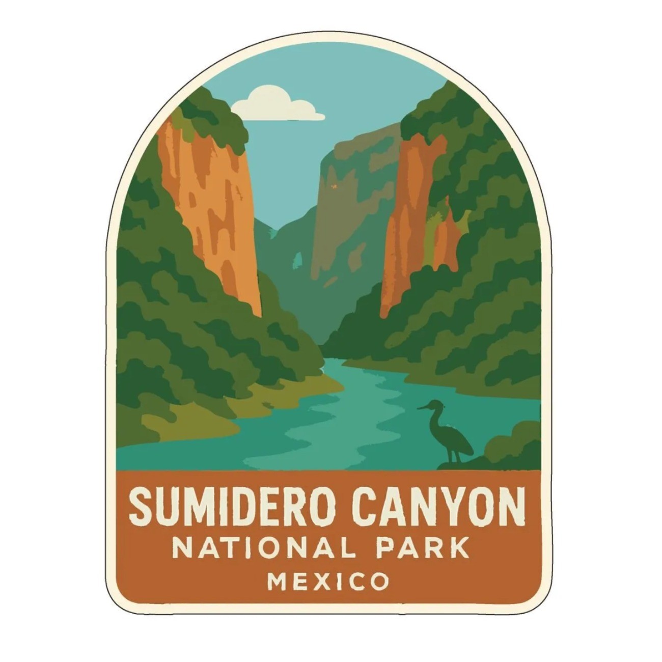 Sumidero Canyon Mexico Iron On Heat Transfer Vinyl HTV World National Parks