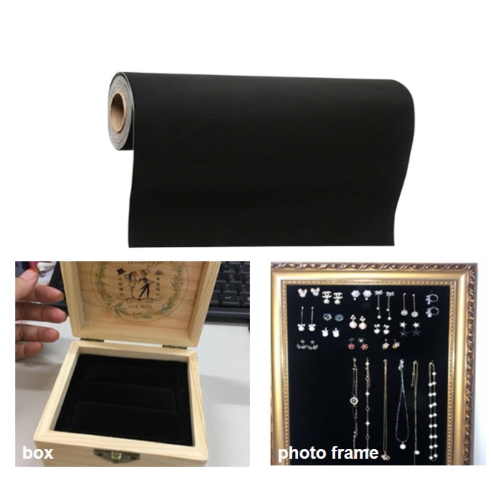 Velvet Fabric Wallpaper Stickers for Jewelry Drawer Furniture DIY Project