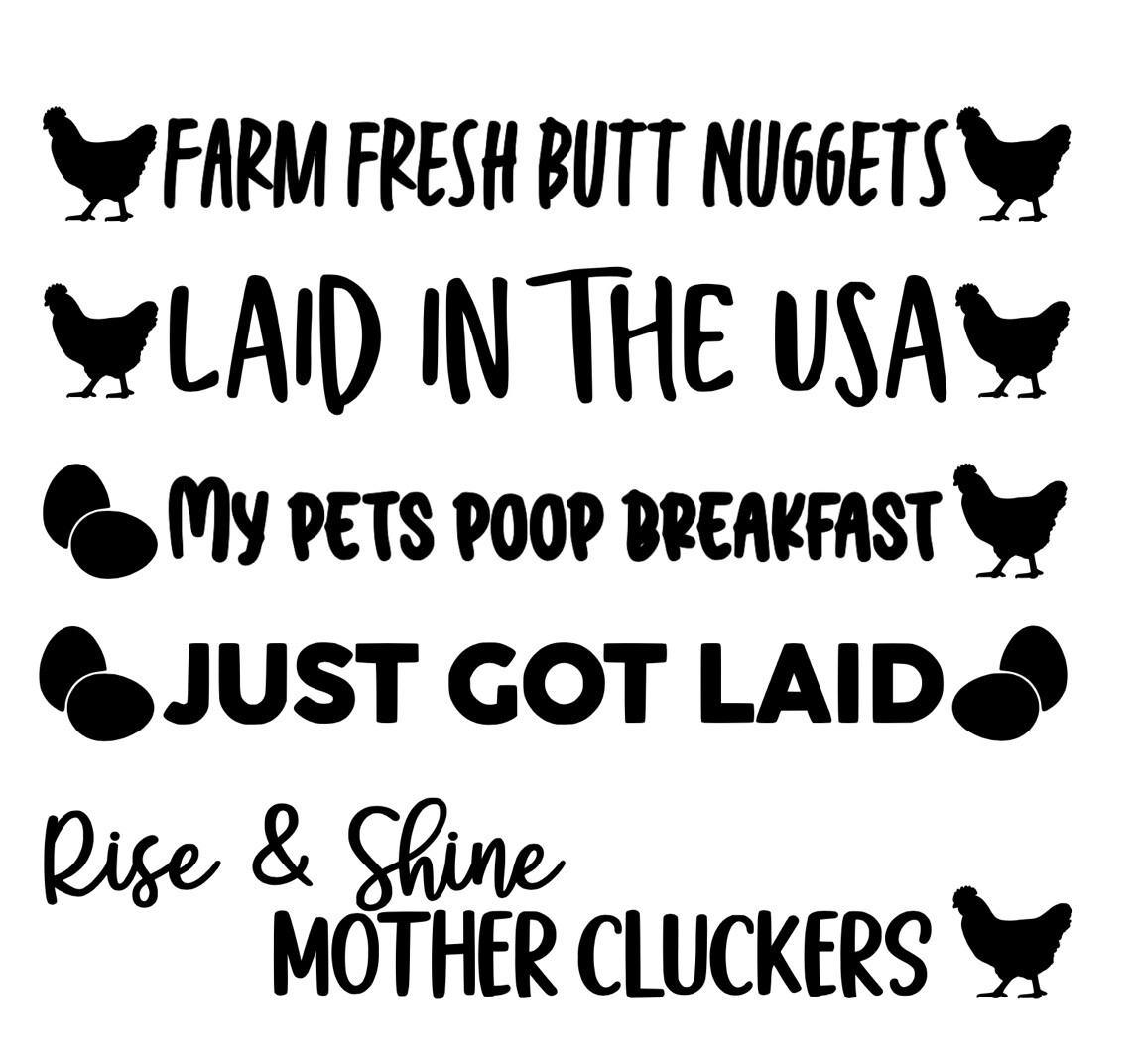 Vinyl Egg Carton Decal Farm Fresh Eggs Funny You Pick Saying And Color