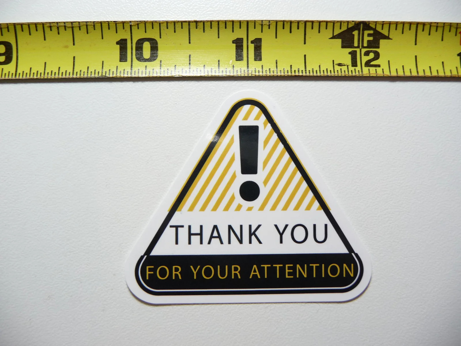 THANK YOU FOR YOUR ATTENTION SMALL STICKER DECAL BUSINESS COMPANY POLICY DOOR