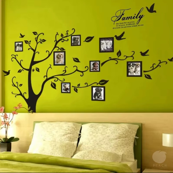 Large Family Tree Wall Decal Photo Frame Vinyl Sticker Living Room Decor