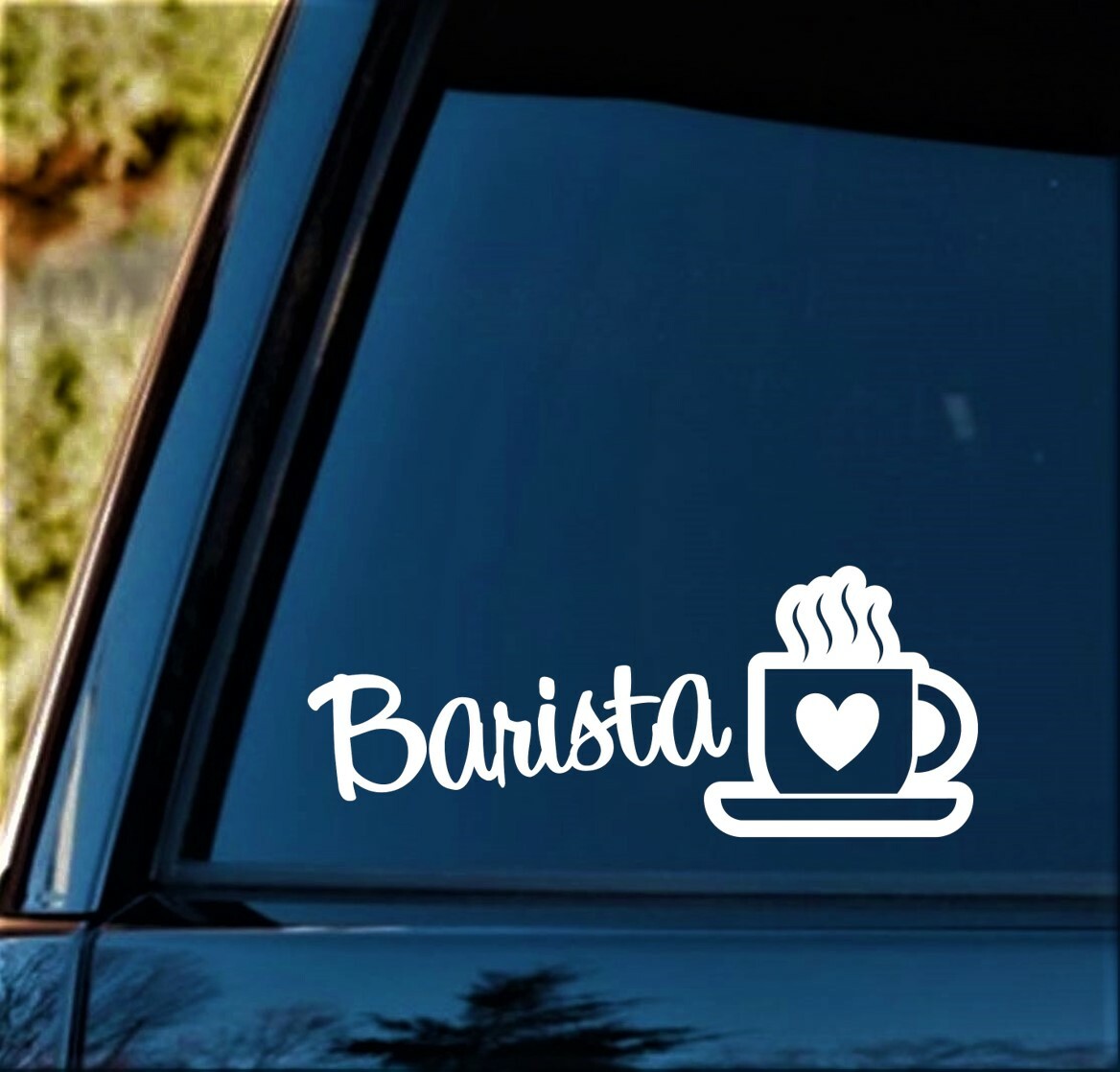 Barista Coffee Cup Decal Sticker for Car Window Starbucks Gift Java Art BG 418