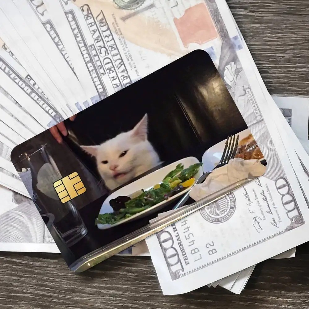Credit card Skin Crying cat funny | meme Debit card skins | Custom Card Sticker
