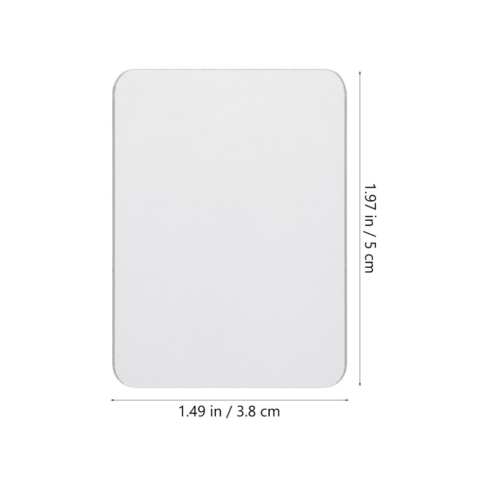 2 Pcs Stick On Mirror Decal For Smartphone Acrylic Self Adhesive Makeup Tool