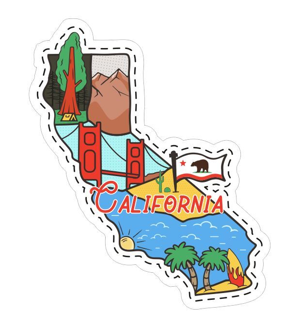 California Sticker Stickers A366