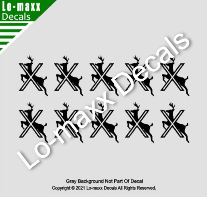 Deer Kill Markings Hunting Car Truck SUV Premium Quality Die Cut Vinyl Decal