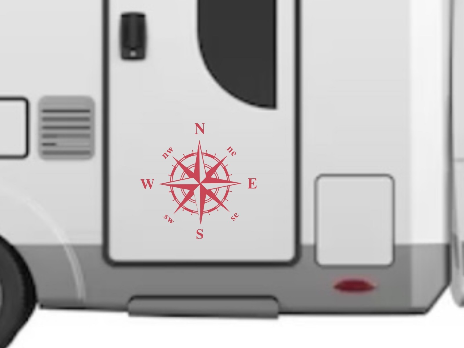 NSEW compass design #3 Decal for car Windows Laptops most Smooth Surfaces